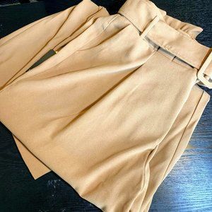 NWT Eloquii Tan 14 Paperbag Pants